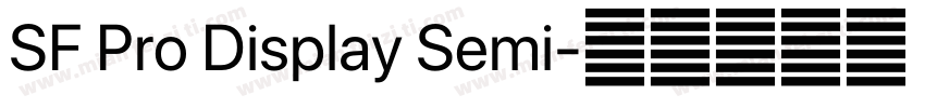 SF Pro Display Semi字体转换